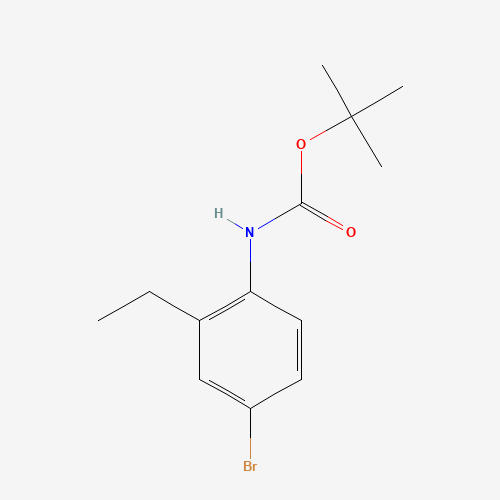 tert-butyl N-(4-bromo-2-ethylphenyl)carbamate (CAS: 1449669-75-3) - Chemical Structure and Molecular Formula 
