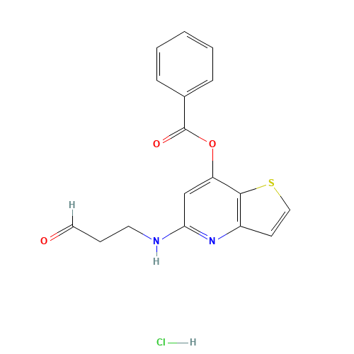 [5-(3-oxopropylamino)thieno[3,2-b]pyridin-7-yl] benzoate;hydrochloride (CAS: 1015223-89-8) - Related Chemical Product