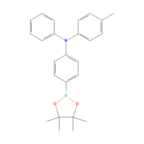 N-(4-methylphenyl)-N-phenyl-4-(4,4,5,5-tetramethyl-1,3,2-dioxaborolan-2-yl)aniline (CAS: 908120-28-5) - Chemical Structure and Molecular Formula 
