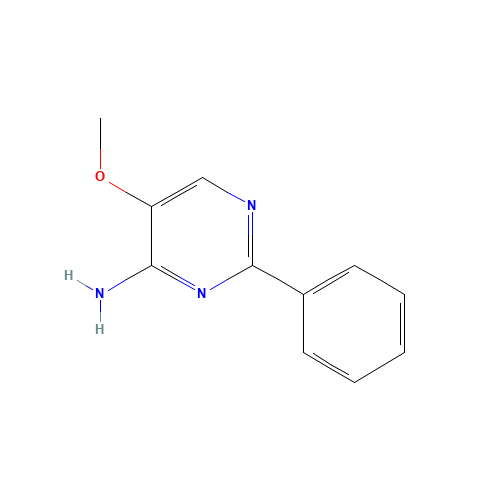5-methoxy-2-phenylpyrimidin-4-amine (CAS: 31594-10-2) - Chemical Structure and Molecular Formula 