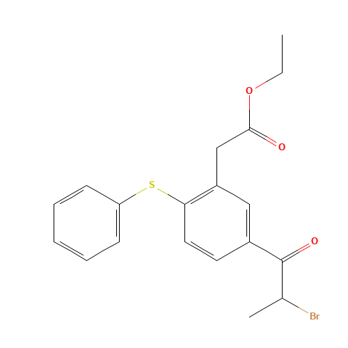 ethyl 2-[5-(2-bromopropanoyl)-2-phenylsulfanylphenyl]acetate (CAS: 87493-82-1) - Related Chemical Product