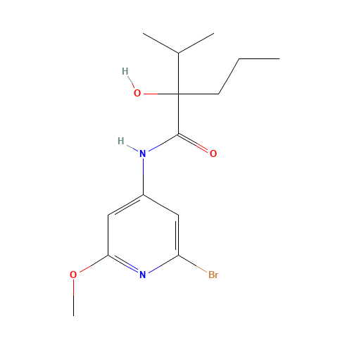 N-(2-bromo-6-methoxypyridin-4-yl)-2-hydroxy-2-propan-2-ylpentanamide (CAS: 1433905-05-5) - Related Chemical Product