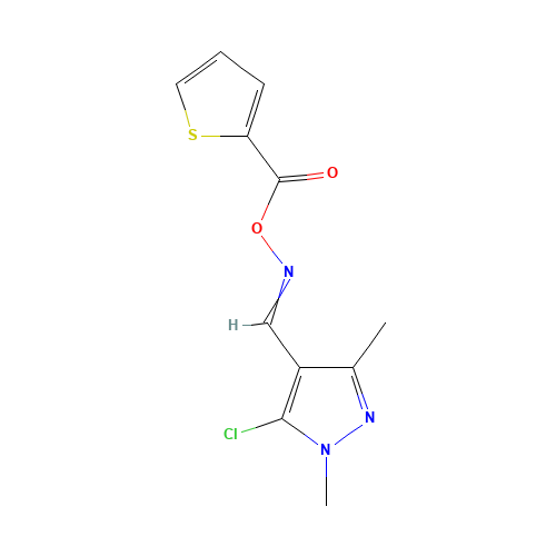 [(5-chloro-1,3-dimethylpyrazol-4-yl)methylideneamino] thiophene-2-carboxylate (CAS: 648858-78-0) - Related Chemical Product