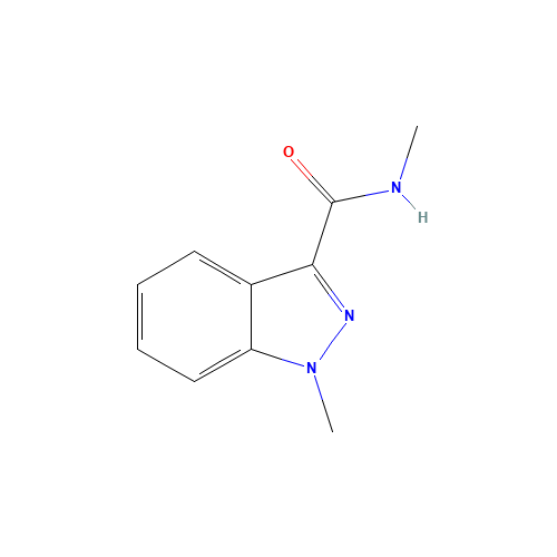N,1-dimethylindazole-3-carboxamide (CAS: 335030-25-6) - Chemical Structure and Molecular Formula 