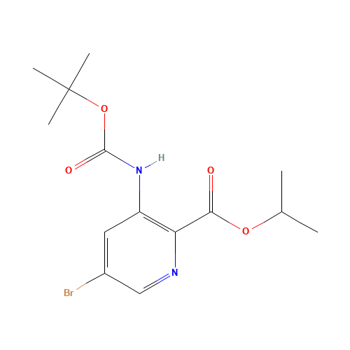 propan-2-yl 5-bromo-3-[(2-methylpropan-2-yl)oxycarbonylamino]pyridine-2-carboxylate (CAS: 863444-51-3) - Related Chemical Product