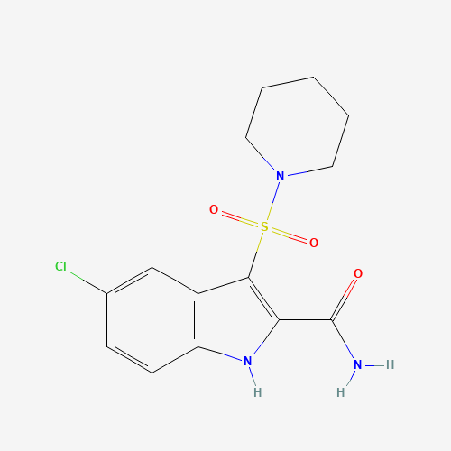 5-chloro-3-piperidin-1-ylsulfonyl-1H-indole-2-carboxamide (CAS: 661467-87-4) - Related Chemical Product