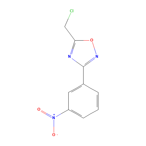 5-(chloromethyl)-3-(3-nitrophenyl)-1,2,4-oxadiazole (CAS: 6595-78-4) - Chemical Structure and Molecular Formula 