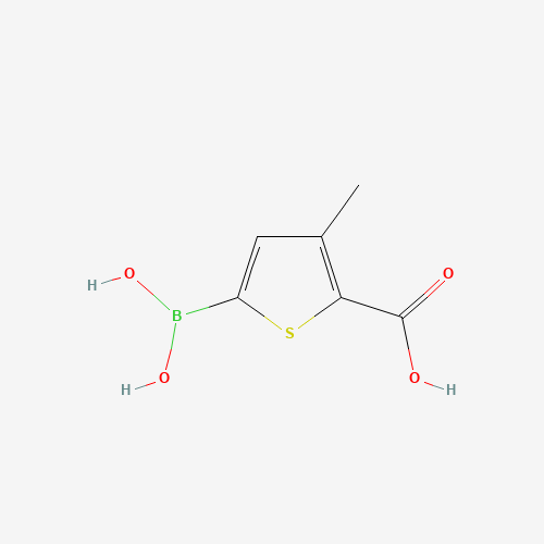5-borono-3-methylthiophene-2-carboxylic acid (CAS: 1190830-77-3) - Chemical Structure and Molecular Formula 