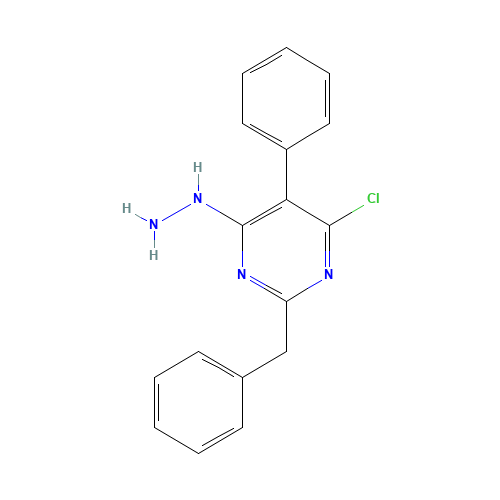 (2-benzyl-6-chloro-5-phenylpyrimidin-4-yl)hydrazine (CAS: 21587-29-1) - Related Chemical Product