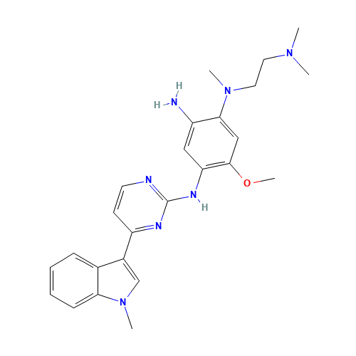 1-N-[2-(dimethylamino)ethyl]-5-methoxy-1-N-methyl-4-N-[4-(1-methylindol-3-yl)pyrimidin-2-yl]benzene-1,2,4-triamine (CAS: 1421372-66-8) - Related Chemical Product