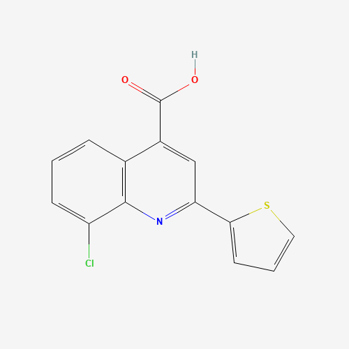 8-chloro-2-thiophen-2-ylquinoline-4-carboxylic acid (CAS: 52413-56-6) - Chemical Structure and Molecular Formula 