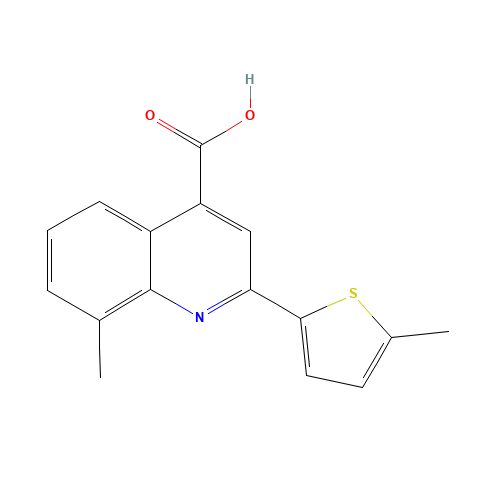 8-methyl-2-(5-methylthiophen-2-yl)quinoline-4-carboxylic acid (CAS: 667412-63-7) - Related Chemical Product