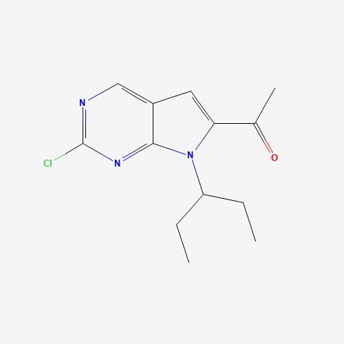 1-(2-chloro-7-pentan-3-ylpyrrolo[2,3-d]pyrimidin-6-yl)ethanone (CAS: 959799-20-3) - Related Chemical Product