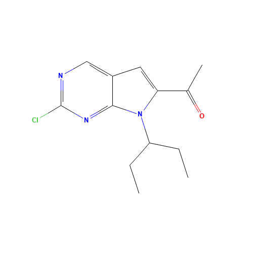 1-(2-chloro-7-pentan-3-ylpyrrolo[2,3-d]pyrimidin-6-yl)ethanone (CAS: 959799-20-3) - Related Chemical Product