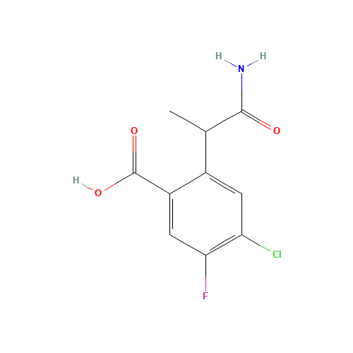 2-(1-amino-1-oxopropan-2-yl)-4-chloro-5-fluorobenzoic acid (CAS: 1450618-81-1) - Related Chemical Product