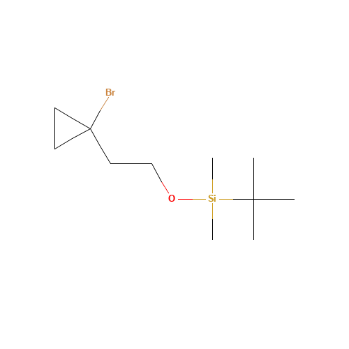 2-(1-bromocyclopropyl)ethoxy-tert-butyl-dimethylsilane (CAS: 923032-65-9) - Chemical Structure and Molecular Formula 