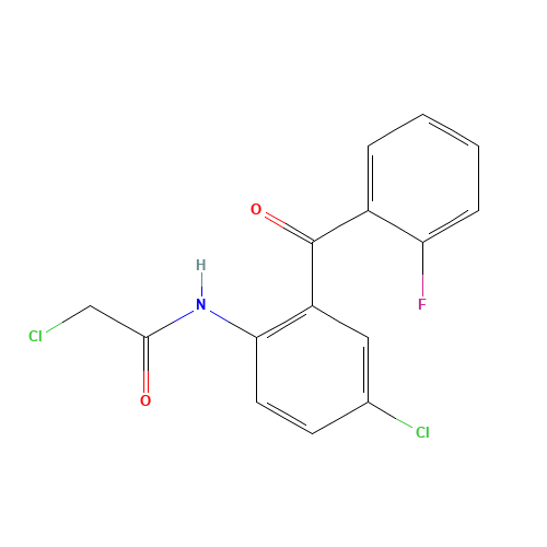 2-chloro-N-[4-chloro-2-(2-fluorobenzoyl)phenyl]acetamide (CAS: 2836-40-0) - Related Chemical Product