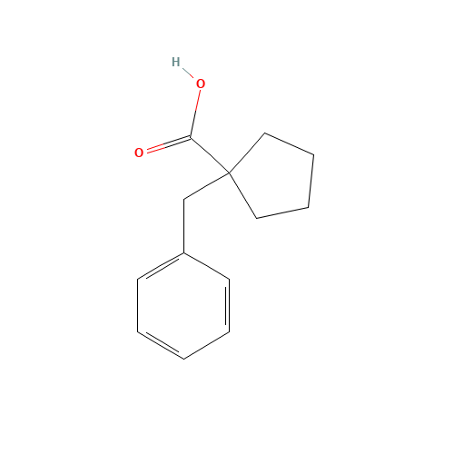 1-benzylcyclopentane-1-carboxylic acid (CAS: 220875-85-4) - Chemical Structure and Molecular Formula 
