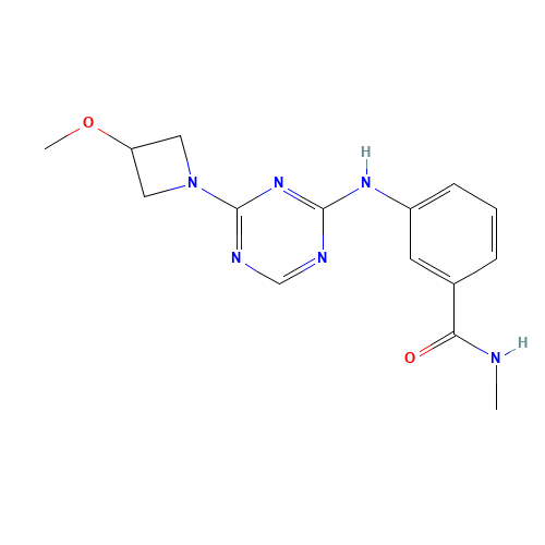 3-[[4-(3-methoxyazetidin-1-yl)-1,3,5-triazin-2-yl]amino]-N-methylbenzamide (CAS: 1332300-37-4) - Related Chemical Product