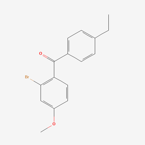 (2-bromo-4-methoxyphenyl)-(4-ethylphenyl)methanone (CAS: 1022983-60-3) - Chemical Structure and Molecular Formula 