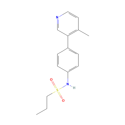 N-[4-(4-methylpyridin-3-yl)phenyl]propane-1-sulfonamide (CAS: 1357093-12-9) - Chemical Structure and Molecular Formula 
