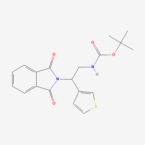 tert-butyl N-[2-(1,3-dioxoisoindol-2-yl)-2-thiophen-3-ylethyl]carbamate (CAS: 1386398-82-8) - Related Chemical Product