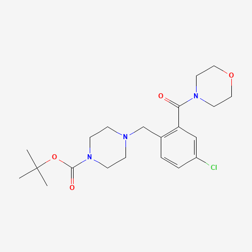tert-butyl 4-[[4-chloro-2-(morpholine-4-carbonyl)phenyl]methyl]piperazine-1-carboxylate (CAS: 1460037-00-6) - Related Chemical Product