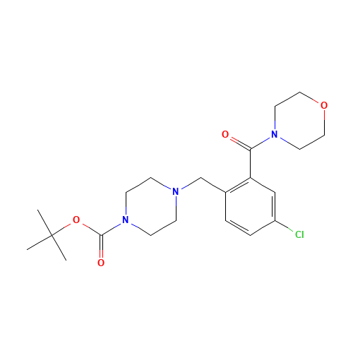 tert-butyl 4-[[4-chloro-2-(morpholine-4-carbonyl)phenyl]methyl]piperazine-1-carboxylate (CAS: 1460037-00-6) - Related Chemical Product