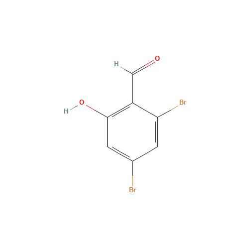2,4-dibromo-6-hydroxybenzaldehyde (CAS: 73289-92-6) - Chemical Structure and Molecular Formula 