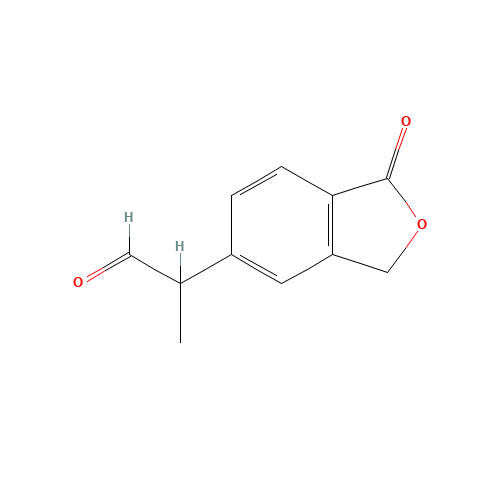 2-(1-oxo-3H-2-benzofuran-5-yl)propanal (CAS: 1374572-90-3) - Chemical Structure and Molecular Formula 