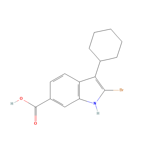 2-bromo-3-cyclohexyl-1H-indole-6-carboxylic acid (CAS: 494799-76-7) - Related Chemical Product