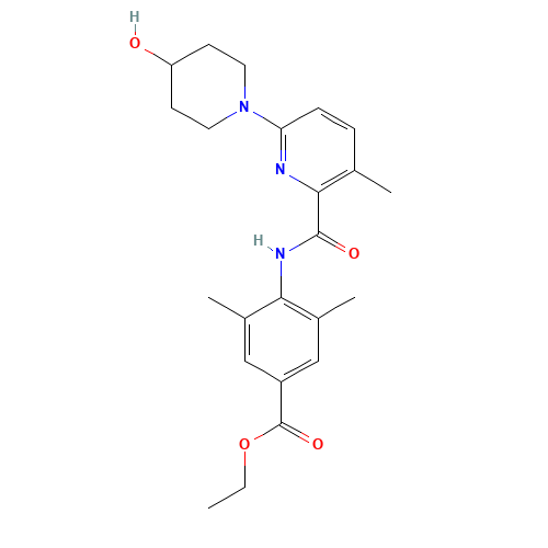 ethyl 4-[[6-(4-hydroxypiperidin-1-yl)-3-methylpyridine-2-carbonyl]amino]-3,5-dimethylbenzoate (CAS: 1529760-70-0) - Related Chemical Product