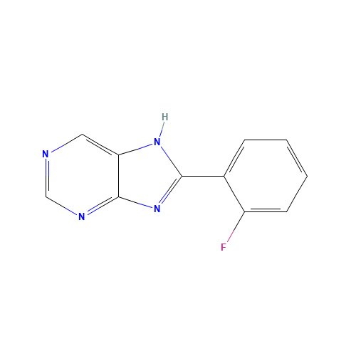 8-(2-fluorophenyl)-7H-purine (CAS: 878287-56-0) - Chemical Structure and Molecular Formula 