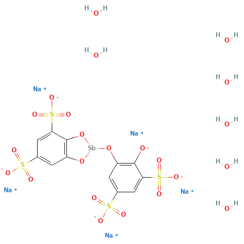 pentasodium;2-(2-oxido-3,5-disulfonatophenoxy)-1,3,2-benzodioxastibole-4,6-disulfonate;heptahydrate (CAS: 15489-16-4) - Related Chemical Product