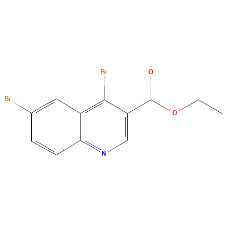 ethyl 4,6-dibromoquinoline-3-carboxylate (CAS: 1242260-51-0) - Chemical Structure and Molecular Formula 