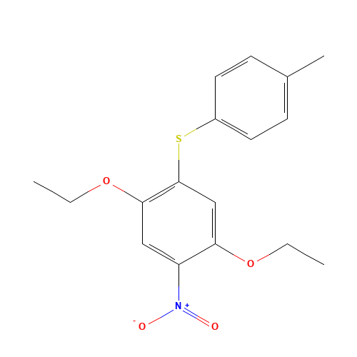 1,4-diethoxy-2-(4-methylphenyl)sulfanyl-5-nitrobenzene (CAS: 68400-47-5) - Related Chemical Product