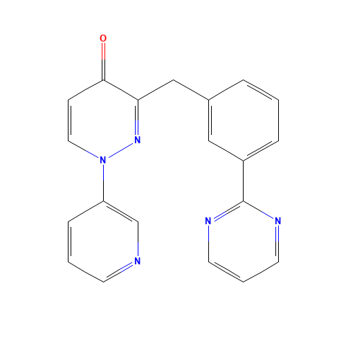 1-pyridin-3-yl-3-[(3-pyrimidin-2-ylphenyl)methyl]pyridazin-4-one (CAS: 1314380-86-3) - Chemical Structure and Molecular Formula 