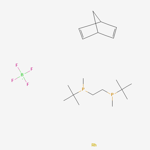 bicyclo[2.2.1]hepta-2,5-diene;tert-butyl-[2-[tert-butyl(methyl)phosphanyl]ethyl]-methylphosphane;rhodium;tetrafluoroborate (CAS: 203000-59-3) - Related Chemical Product