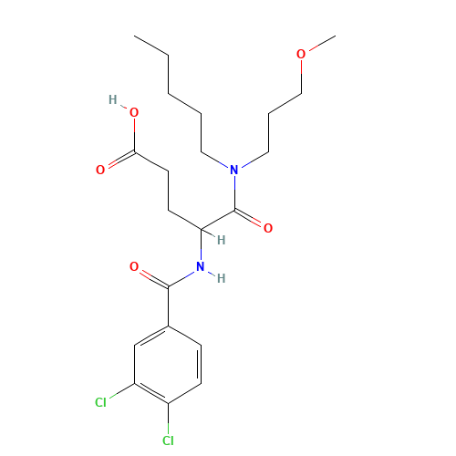 4-[(3,4-dichlorobenzoyl)amino]-5-[3-methoxypropyl(pentyl)amino]-5-oxopentanoic acid (CAS: 107097-80-3) - Related Chemical Product