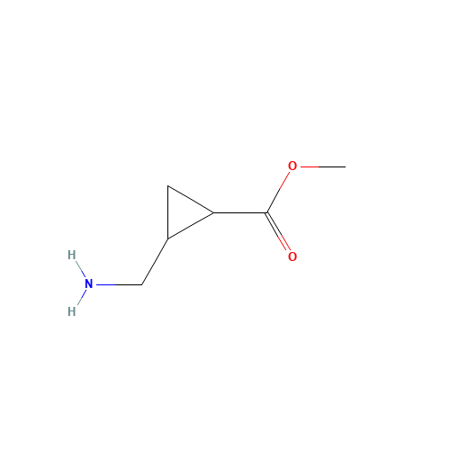 methyl 2-(aminomethyl)cyclopropane-1-carboxylate (CAS: 1000535-84-1) - Chemical Structure and Molecular Formula 
