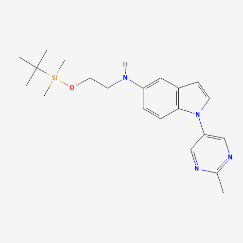 N-[2-[tert-butyl(dimethyl)silyl]oxyethyl]-1-(2-methylpyrimidin-5-yl)indol-5-amine (CAS: 1610800-76-4) - Related Chemical Product