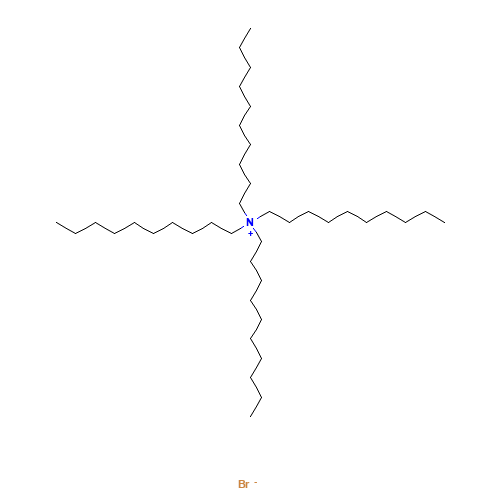 Tetrakis(decyl)ammonium bromide (CAS: 14937-42-9) - Chemical Structure and Molecular Formula 