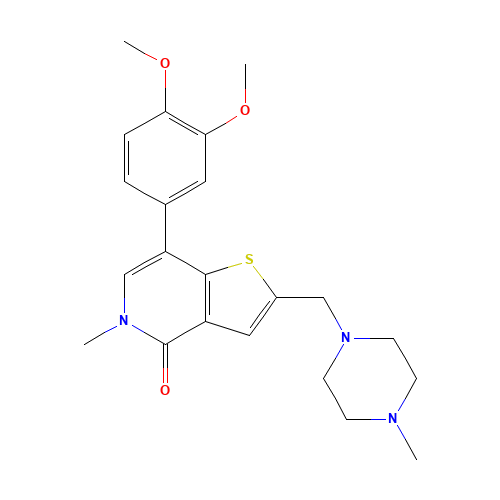 7-(3,4-dimethoxyphenyl)-5-methyl-2-[(4-methylpiperazin-1-yl)methyl]thieno[3,2-c]pyridin-4-one (CAS: 1610518-52-9) - Related Chemical Product