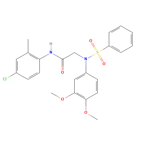 2-[N-(benzenesulfonyl)-3,4-dimethoxyanilino]-N-(4-chloro-2-methylphenyl)acetamide (CAS: 335208-47-4) - Related Chemical Product