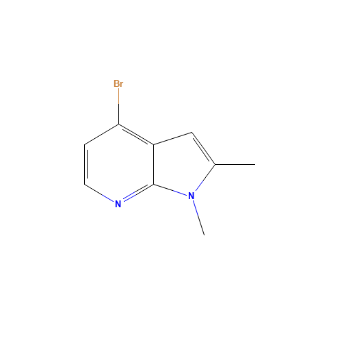 4-bromo-1,2-dimethylpyrrolo[2,3-b]pyridine (CAS: 1415928-59-4) - Chemical Structure and Molecular Formula 