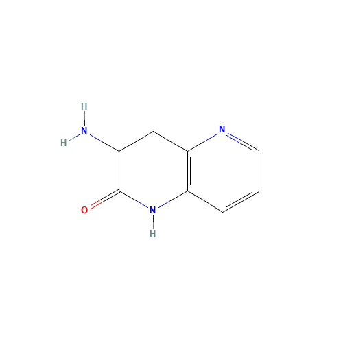 3-amino-3,4-dihydro-1H-1,5-naphthyridin-2-one (CAS: 600157-67-3) - Chemical Structure and Molecular Formula 