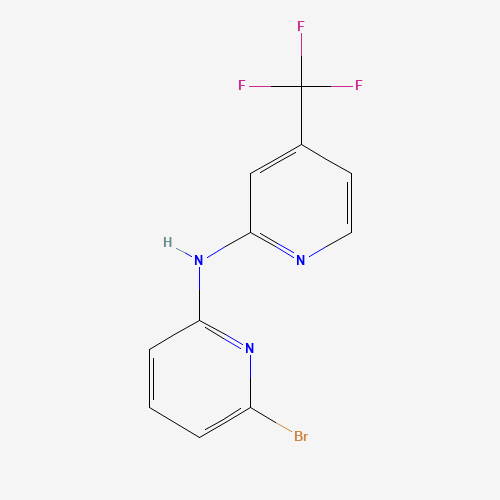 6-bromo-N-[4-(trifluoromethyl)pyridin-2-yl]pyridin-2-amine (CAS: 1370453-01-2) - Chemical Structure and Molecular Formula 
