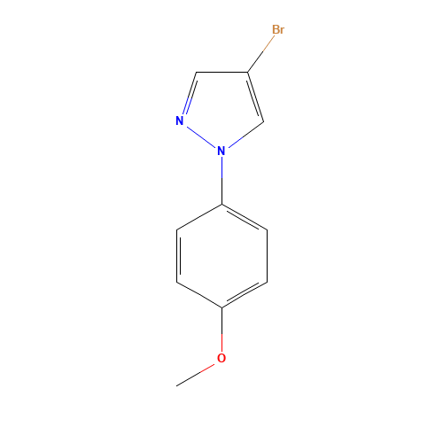4-bromo-1-(4-methoxyphenyl)pyrazole (CAS: 1215007-02-5) - Chemical Structure and Molecular Formula 