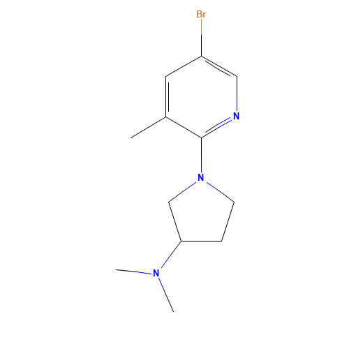 1-(5-bromo-3-methylpyridin-2-yl)-N,N-dimethylpyrrolidin-3-amine (CAS: 1160938-21-5) - Related Chemical Product