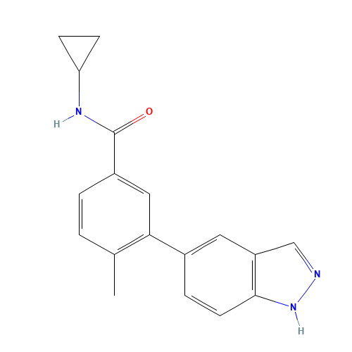 N-cyclopropyl-3-(1H-indazol-5-yl)-4-methylbenzamide (CAS: 651780-47-1) - Related Chemical Product